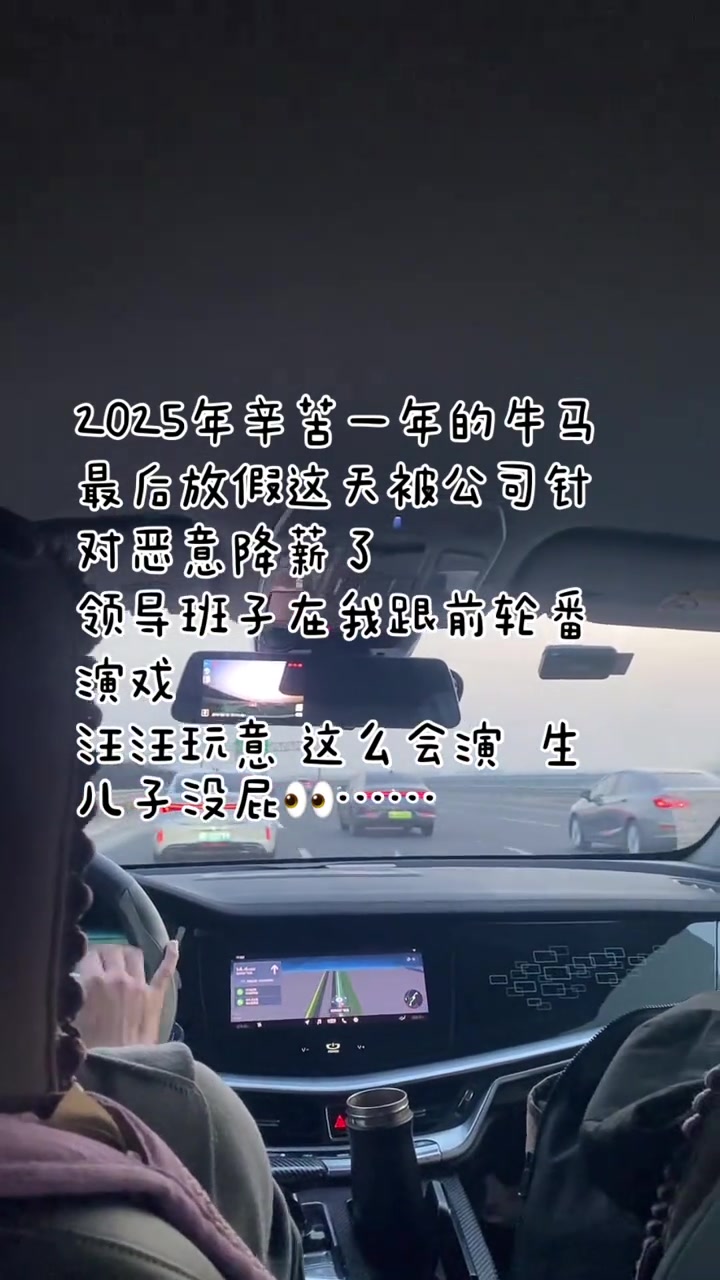“2025年辛苦一年的牛马最后放假这天被公司针对恶意降薪了。领导班子在我跟前轮番演戏，汪汪玩意，这么会演生儿子没屁眼。”

2026年2月12日，抖音博主“鸭蛋上头🌞（关必回）”发布了一则视频。画面里