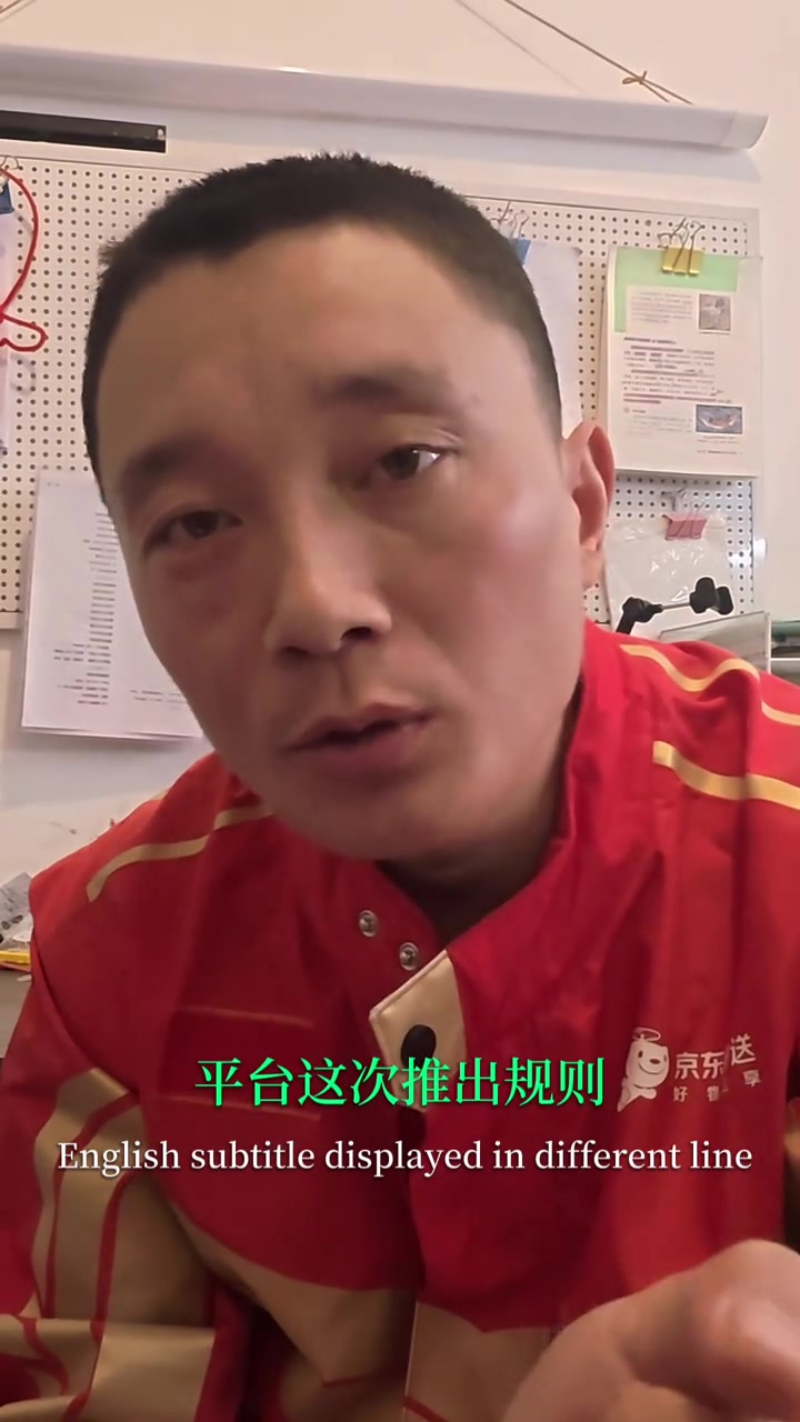 “平台这次推出的规则啊，是有史以来最严格的一次。嗯，但也有很多地方是不合理的。”

“比如说丢餐。有很多是放那个学校门口或者办公室楼下，咱们给顾客沟通好了放哪里，那产品丢了。你要说找骑手，这也不合理吧